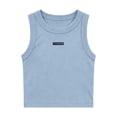 thumbnail image 3 of Tsesme Summer Sleeveless T-Shirt for Girls, Round Neck Slim Fits Crop Tank Tops, Summer Breathable Comfy Tanks 2-14 Year, 3 of 9
