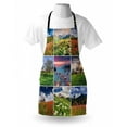 thumbnail image 3 of Summer Apron Collage with Nine Different Square Framed Freshening Summer Landscapes Rural Nature, Unisex Kitchen Bib Apron with Adjustable Neck for Cooking Baking Gardening, Multicolor, by Ambesonne, 3 of 3