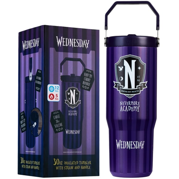 Vaso Get Trend Wednesday Tumbler Aislado de 850 ml