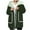 Army Green, variant on Puffer Jacket with Belt for Women Hooded Plus Size Long Sleeve Solid Color Winter Coat Women's Padded Jacket with Waist Belt Casual Loose Cardigan Jacket Outerwear Brown S