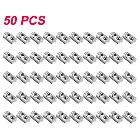 

10/20/50Pcs Sliding Blocks Aluminum Spring Ball M8 Nut Solar PV Attachment 50pcs