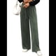 thumbnail image 2 of Pantalones Deportivos de Pierna para Mujer, Cintura Alta, Holgados y con Cordón Ajustable Verde M, 2 of 9