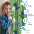 thumbnail image 3 of Blackout Kids Curtains,Green Cartoon Dinosaurs Grass Pattern Childrens Insulated Curtains Set Of 2,Bedroom Essentials,Toddler Room Decor 42"x54", 3 of 5