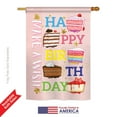 thumbnail image 2 of Breeze Decor 15114 Party & Celebratio Make a Wish 2-Sided Vertical Impression House Flag - 28 x 40 in., 2 of 3