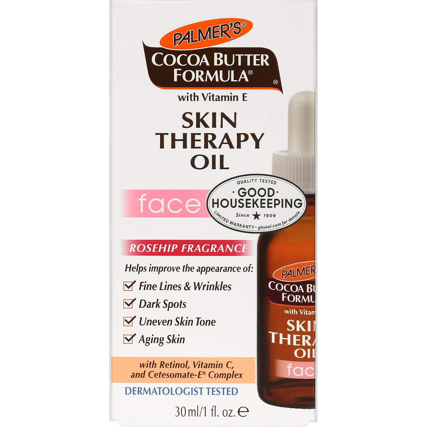(2 pack) Palmer's Cocoa Butter Formula Skin Therapy Oil for Face, 1 oz