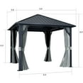 Sunmthink 10x10 Hardtop Gazebo, Outdoor Metal Canopy Gazebo with ...
