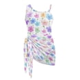 thumbnail image 7 of SEANATIVE Girls One-Piece Swimsuits with Mesh Cover-up Skirt One-Piece Bathing Suits Back Cutout Stylish Stretch Swimwear for Kids Teenagers, Size 7-8, Multicolored Floral White, 7 of 7