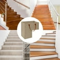 thumbnail image 6 of Clearance! Plertrvy Home Textile Storage, Stair Basket for Carpeted Stairs and Wooden Stairs Stair Basket with Leather Handles for Storage Household Items Stair Step Foldable for Home and Decor *Beige, 6 of 6
