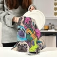 thumbnail image 6 of Dreamtimes Cartoon Puppy Pug Dog Watercolor Kitchen Towels Bar Tea Dish Towel Dishcloths Set of 6 Super Absorbent Soft 18 x 28 inches, 6 of 7