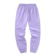thumbnail image 4 of Hogleaql Men's Tracksuits 2 Piece Set Solid Color Casual Pullover Hoodies Jogging Sport Pant Set Relaxed Fit Fall Winter Suit with Pockets Light Purple 3XL, 4 of 4