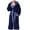 Blue, variant on Fesfesfes Mens Coat Patchwork Long-sleeved Hooded Belted Comfortable Night Gown Bathrobe On Sale