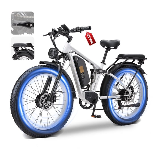 KAIJIELAISI Adults Electric Mountain Bike, 700W Motor 26 Inch 48V 22.4AH Removable Battery Class 2 E‑Bike UL2849.