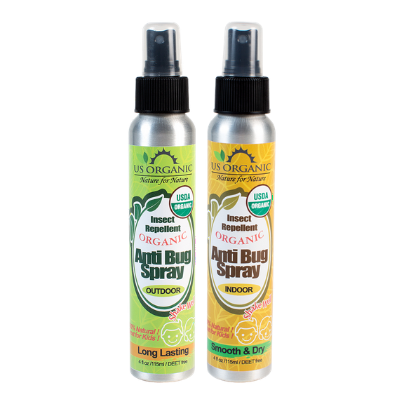 Anti Bug Spray - Outdoor 4oz   Indoor 4oz Combo Value Pack