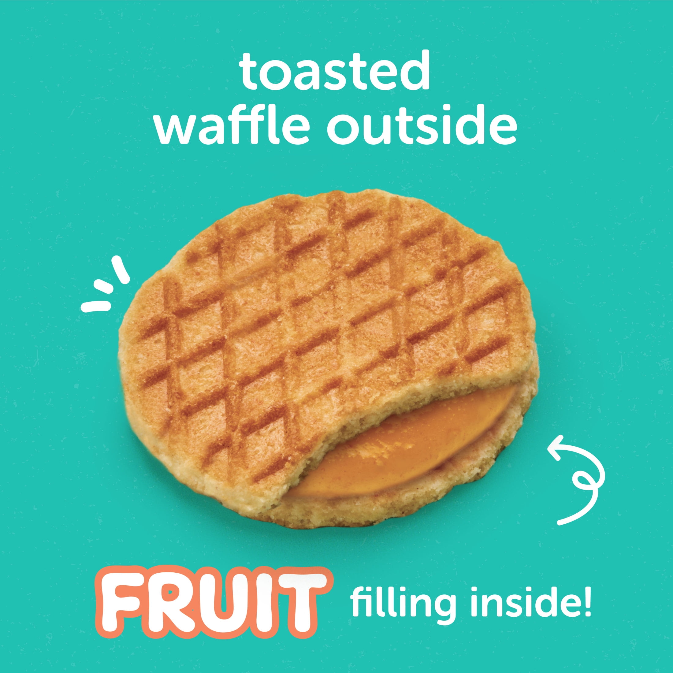 (6 pack) Beech-Nut Jammin' Waffles with Peach Mango Fruit Filling Toddler Snack, 5 Count