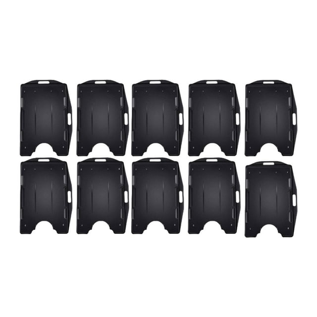 Tachiuwa 10 Pcs Porte-Cartes d'Identité Double Face Robuste pour Cartes d'Accès Travail du Personnel Noir