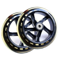 2 x Scooter Wheel-Black Transparent