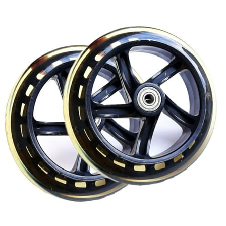 2 x Scooter Wheel-Black Transparent