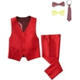 thumbnail image 6 of Boys Formal Slim Fit 5 Piece Suit Vest Pants Set and BowTie and Tie,for Kids to Teen, for Graduate, Wedding, Prom, 6 of 10