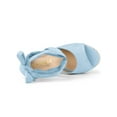 thumbnail image 4 of BLISSFUL STEP Édition Chaussures pour Femmes Espadrilles à Lacets Sandales Compensées à Plateforme Bleu Ciel 7,5, 4 of 7