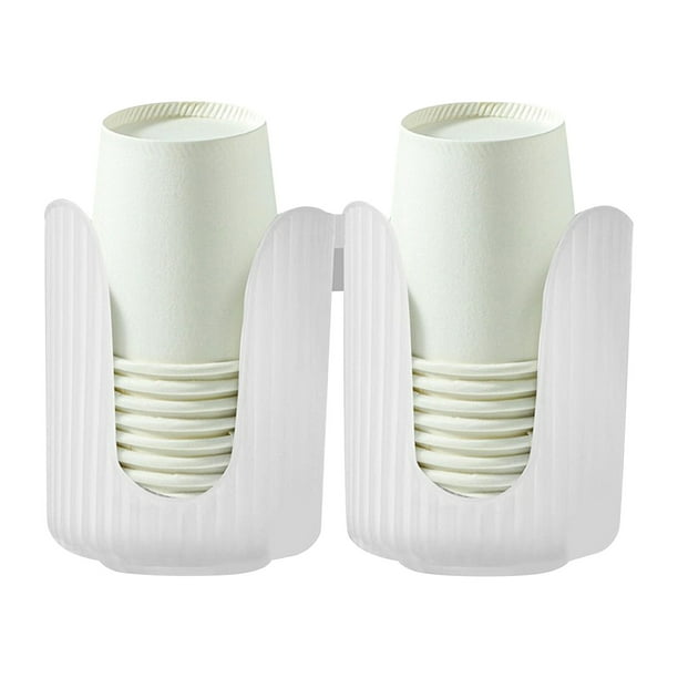 Clearance!Maojin Dispensador de vasos para inodoro, portavasos de silicona para enjuague bucal, juego de 2 piezas de dispensador de vasos desechables de 3-5 onzas, para tocador