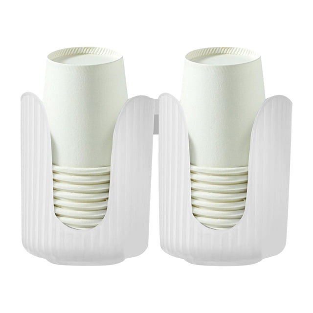 Toilet Cup Dispenser, Silicone Mouthwash Cup Holder, 2-Piece Set 3-5 Ounce Disposable Cup Dispenser, for Vanity