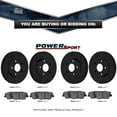 thumbnail image 2 of PowerSport Front Rear Brakes and Rotors Kit |Front Rear Brake Pads| Brake Rotors and Pads| Ceramic Brake Pads and Rotors |fits 1992-1997 Honda Accord, 1997 Acura CL, 2 of 7