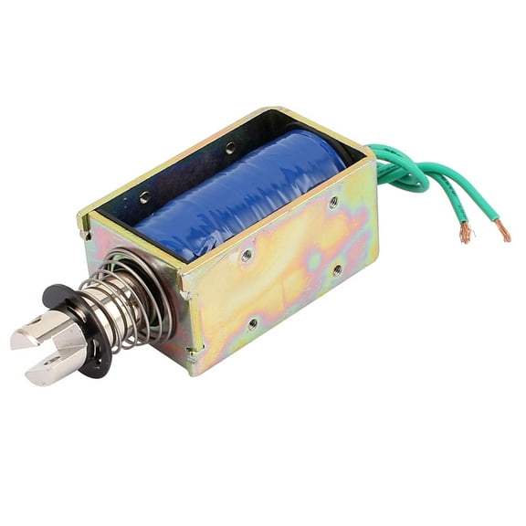 Unique Bargains XRN-1564T 10mm 55N Spring Load Push Pull Actuator Electromagnet Solenoid DC 12V