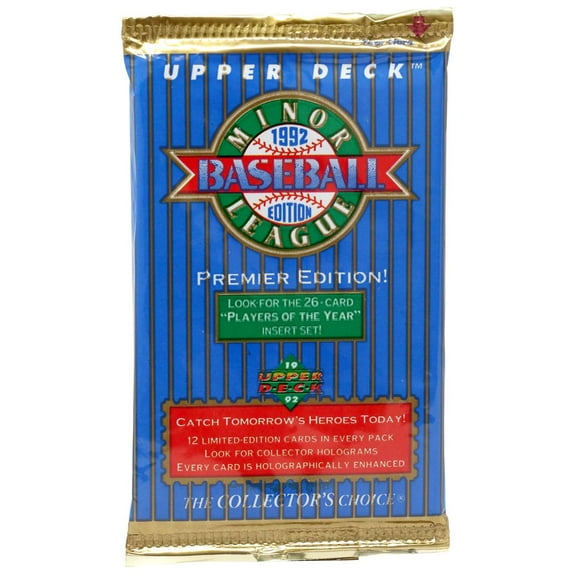 1992 Minor League Baseball Trading Card HOBBY Pack (12 Cards)