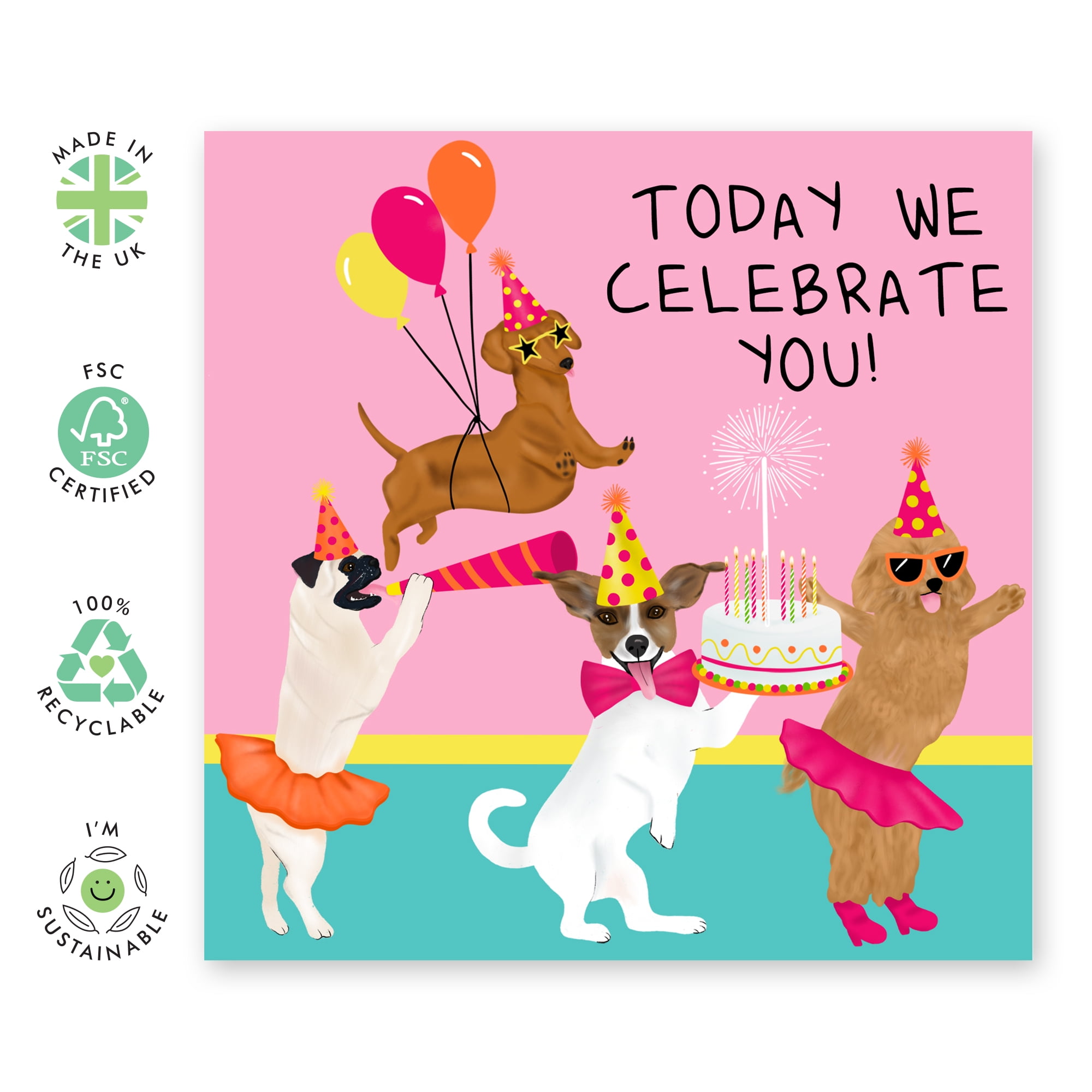 Central 23 Fun Birthday Cards for Dog Owners 'Today We Celebrate