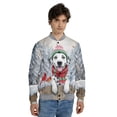 thumbnail image 4 of Playful Dalmatian Welcomes Winter Snowy Day with Cardinal Bird All Over Print 3D Baseball Jacket Dog Lover Bomber Jacket Softball - 12017, 4 of 6