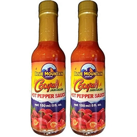 Jamaican Hot Pepper - (2 Pack) Blue Mountain Country Cooyah Jamaican Hot Pepper Sauce - 150 ml