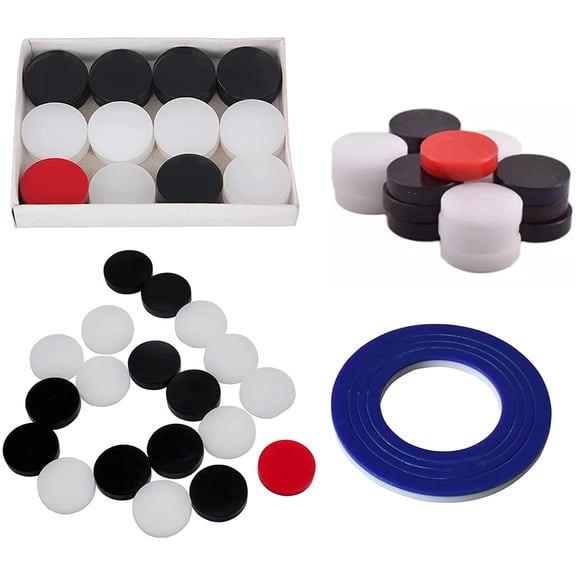 OdontoMed2011 Carrom Board Coins with Blue Striker Plastic Set of 20 DISKS, (Ideal for Smaller Boards)