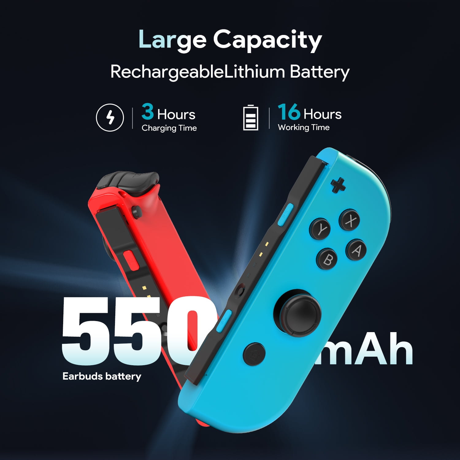 NIDISETPJAS Joy Con Pair for Nintendo Switch/OLED/Lite