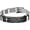 black, variant on Adjustable Stainless Steel Mesh Christian Bracelet, Joshua 1:9 Faith Engraved Scripture Wristband