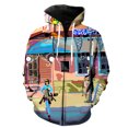 thumbnail image 1 of Sudadera con capucha y cremallera para hombre, estilo Harajuku, informal, de manga larga, con grafiti de arte abstracto. Oferta de 2024. Chaquetas con capucha, tops, moda para adolescentes., 1 of 6