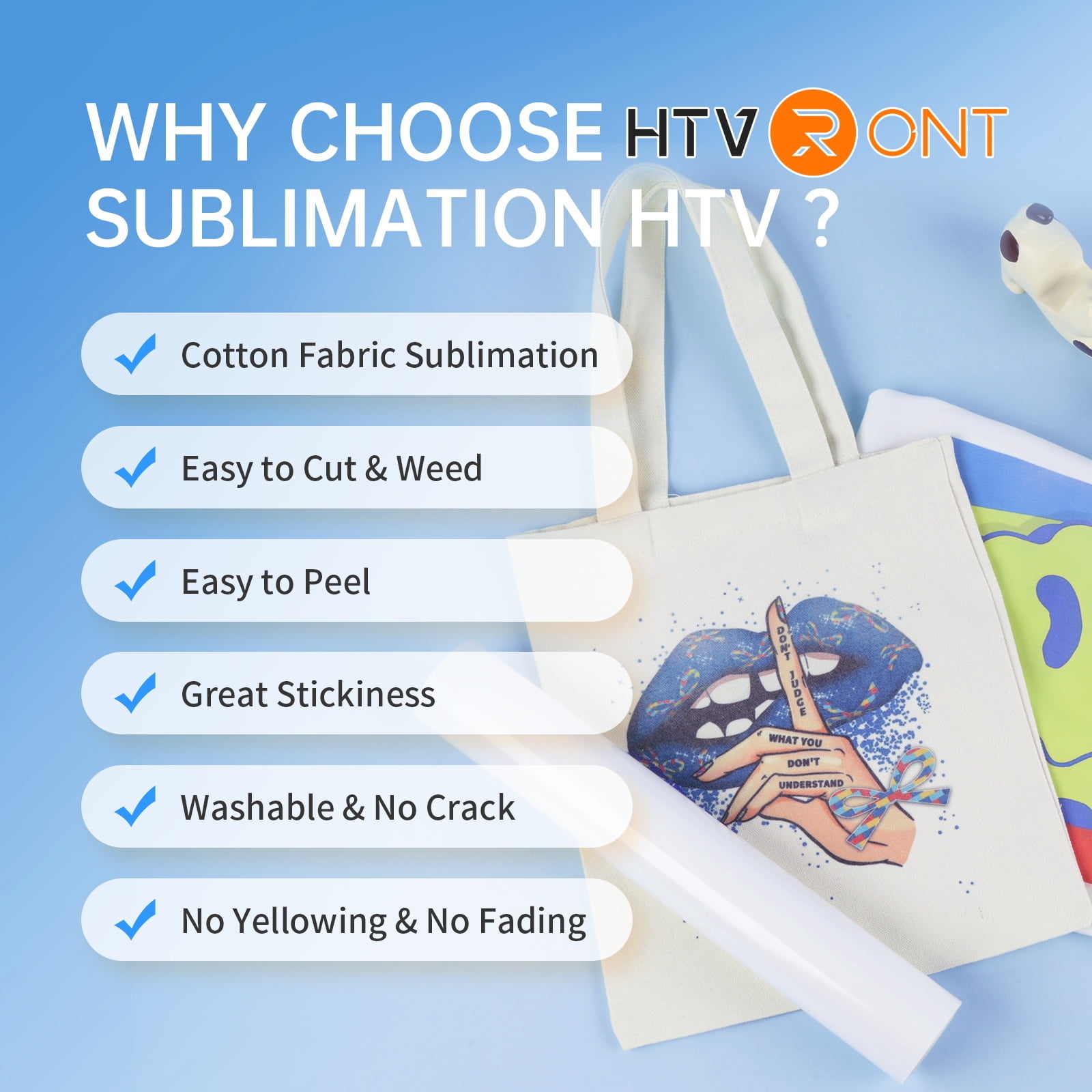 HTVRONT  Tool Kit for Automatic Heat Press Beginners  -210 PCS Includes HTV, Sublimation Paper, Sublimation HTV,15*15  Mat