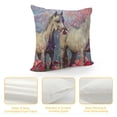 thumbnail image 4 of YINGXI  Decorative Throw Pillow Cover, Fairy Mare and Foal Cherry Trees Double-Sided Pillow Case Couch Pillow Cushion Covers 22x22in, 4 of 5