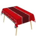 thumbnail image 7 of Nanqianyi Buffalo Plaid Snowflake Tablecloth,52"x70",Waterproof Stain Resistant Christmas Table Cover, 7 of 7