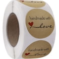 thumbnail image 1 of Pegatinas de papel Kraft 'Hecho a mano con amor' ZHAOCHENG 2,5 cm Rollo adhesivo, 1 of 5