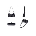 thumbnail image 4 of Gustave PU Leather Shoulder Bag for Women Y2K Top Handle Handbag Purse Trendy Underarm Hobo Clutch Bags - Black, 4 of 9