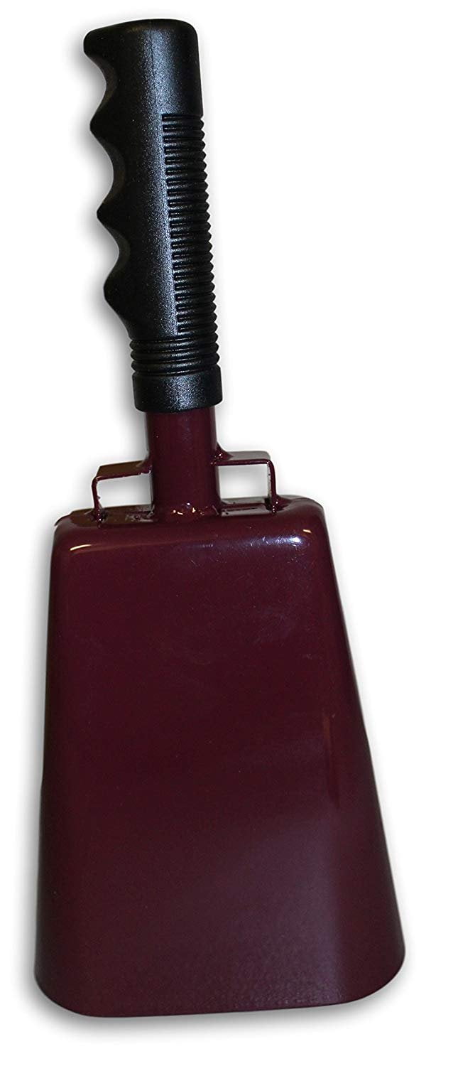 Toys Large 11 Inch Cowbell with Handle Maroon