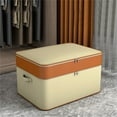 thumbnail image 1 of Cqxid Home Textile Storage Under $10 Double Layer Zipper Clothes Storage Bag Wardrobe Storage Box Portable Storage Bag Winter Quilt Storage Box For Clothes Sweaters Beddings Blanket Blouses, 1 of 5