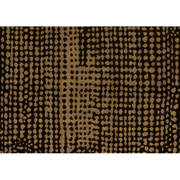Ahgly Company Indoor Rectangle Abstract Orange Modern Area Rugs, 7' x 9'