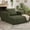 62.6" Green, variant on Timbernest 62.6" Oversized Chaise Lounge Indoor, Corduroy Cloud Sofa Bed Sleeper Chair for Living Room, Green
