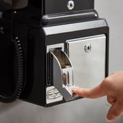 Ryan Bros. American Retro 1950s Payphone with Coin Bank Wall-Mount Corded Phone (Black)