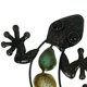 thumbnail image 4 of Adorno de pared, x2 lagartos, metal, 23 cm, decoración de pared, jardín, exterior, figura de lagarto, decoración de metal, suspensión de terraza o valla, salón, baño ER, 4 of 5