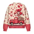 thumbnail image 5 of DISNIMO Valentine's Day Sweatshirts for Women Balloon Heart Printed Outerwear Jacket Zip Front Outwear Jackets Coat with Pockets, 4XL, 5 of 7