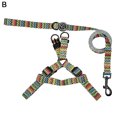 thumbnail image 2 of Flmtop Traction Rope Printing Accessories Polyester Dog Training Harness Vest Leash for Walking Black, 2 of 9