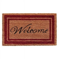 Calloway Mills Burgundy Border Welcome Outdoor Doormat 18" x 30"