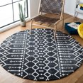 thumbnail image 2 of SAFAVIEH Himalaya Darin Geometric Wool Area Rug, Dark Grey/Ivory, 6' x 6' Round, 2 of 7